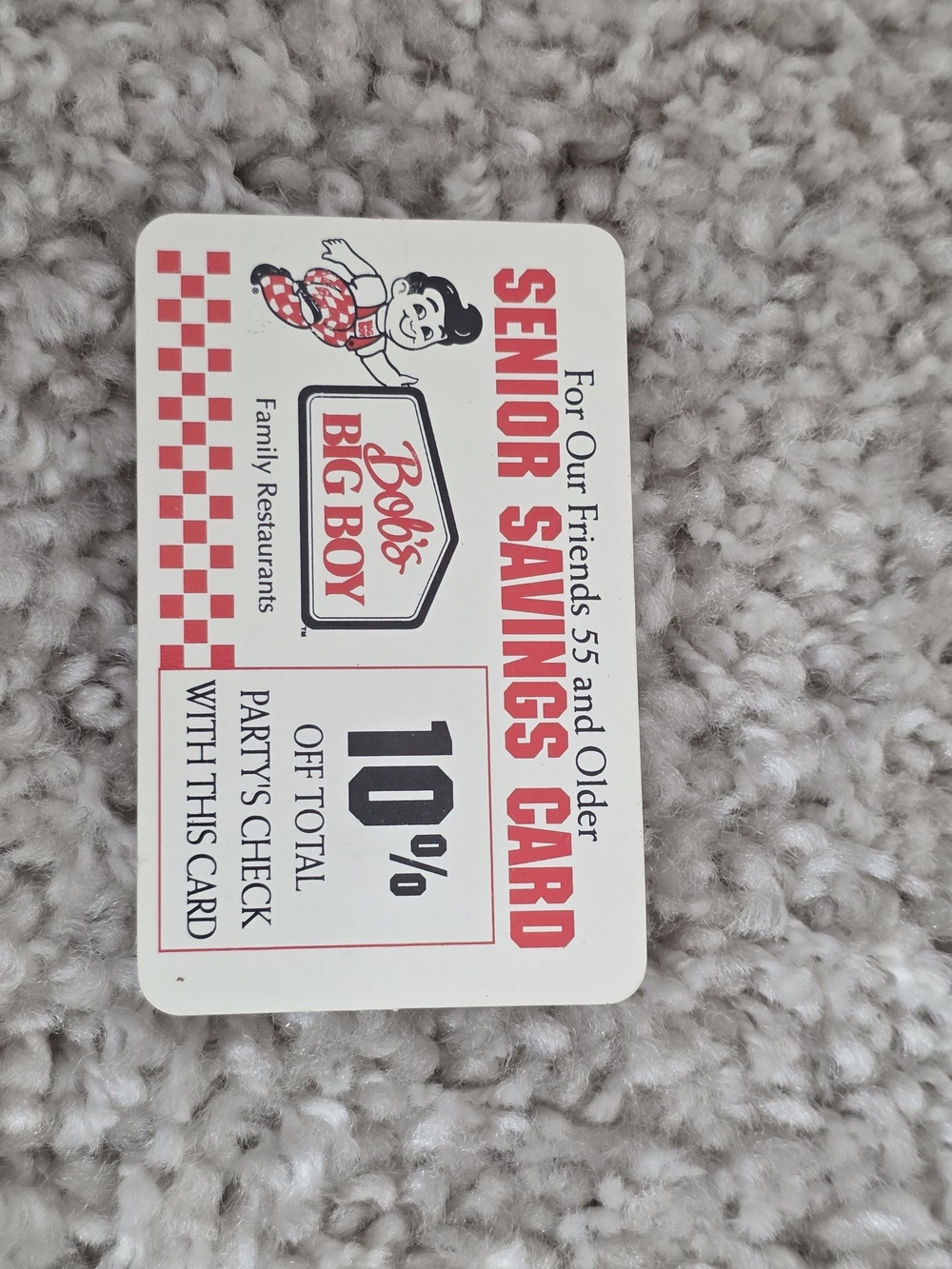 Red Senior Savings Card - 10% Off